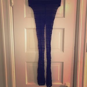 Sheer black striped Tights/leggings/ hosiery